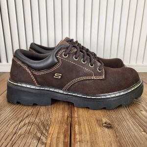 Skechers Parties Mate Women's 8 Brown Jammers Chunky 90s Y2K Oxford Shoes 45120